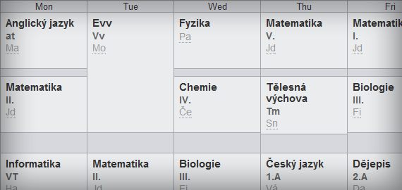 Timetable